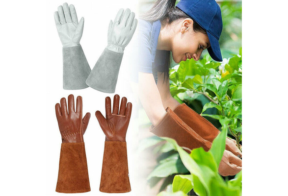 Rose Pruning Gardening Gauntlet Gloves Thorn Proof Long Sleeve Work Welding US