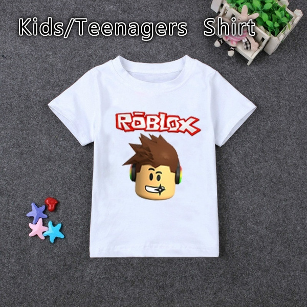 Roblox Kids T Shirts Roblox Character Head Kids Boys Girls T Shirt Tops Tees 0 11years Wish - roblox shirts for kids