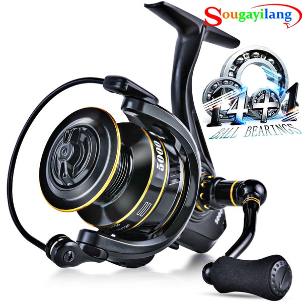 14 +1 BB Fishing Reel Spinning Reels Light Weight Ultra Smooth 2000-5000  Size Perfect for Freshwater/saltwater Fishing