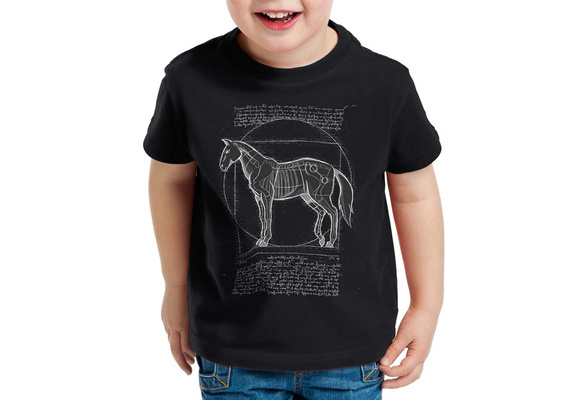 style3 Caballo de Vitruvio Camiseta para Hombre T-Shirt yegua Semental Pony Montar