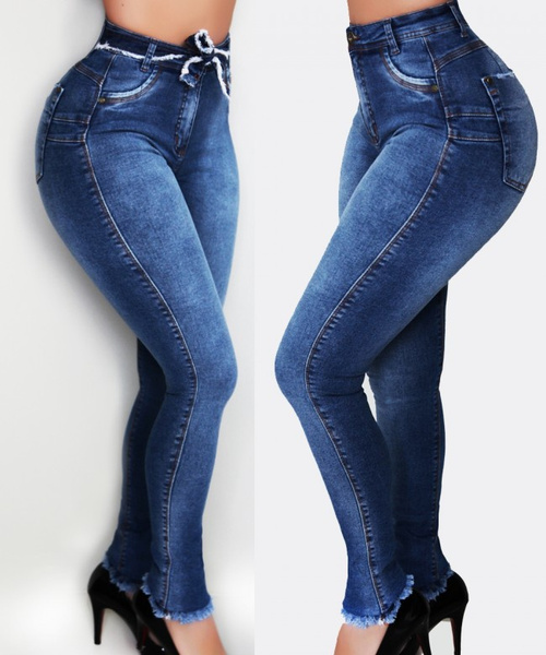 New Arrival Women's High Waist Jeans Fashion Slim High Elastic