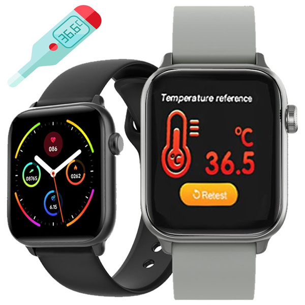 New Smart Watch with Body Temperature Monitoring ECG Fitness Tracking