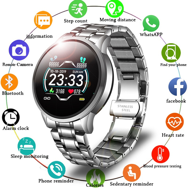 LIGE 2020 New Smart Watch Men Heart Rate Blood Pressure Information Reminder Waterproof Smart Watch for Android IOS Phone | Wish
