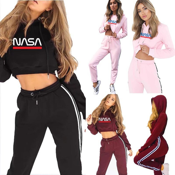 Spring and summer ladies casual sportswear sweater suit female