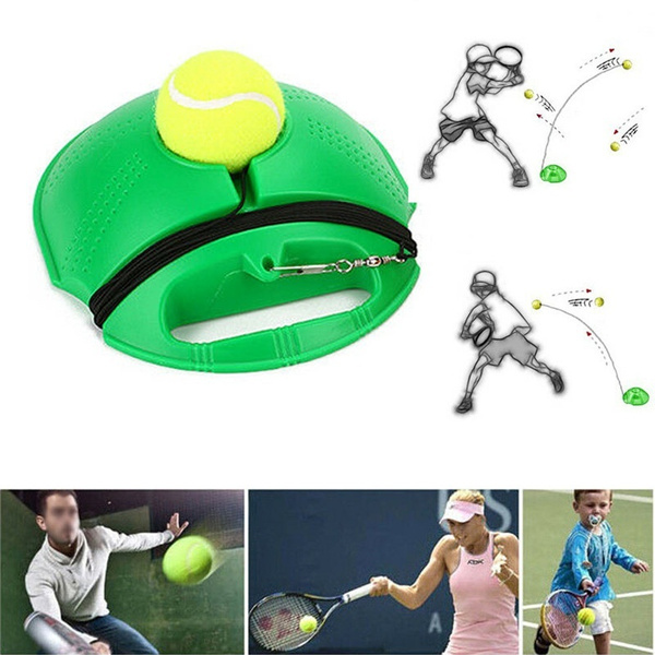 discretion movies compact Single Tennis Trainer Training Practice Rebound Ball Back Base Tool w/1  Balls | Wish