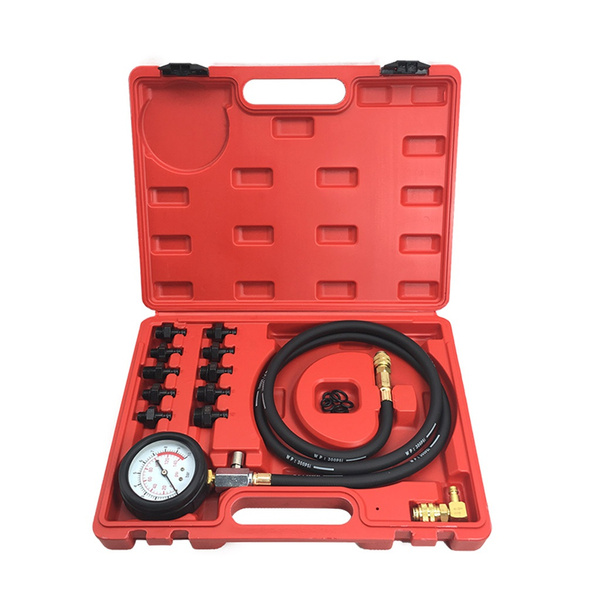 0-140 PSI Engine Oil Pressure Test Kit - Diagnostic Gauge Tool Set For Mechanics & DIY