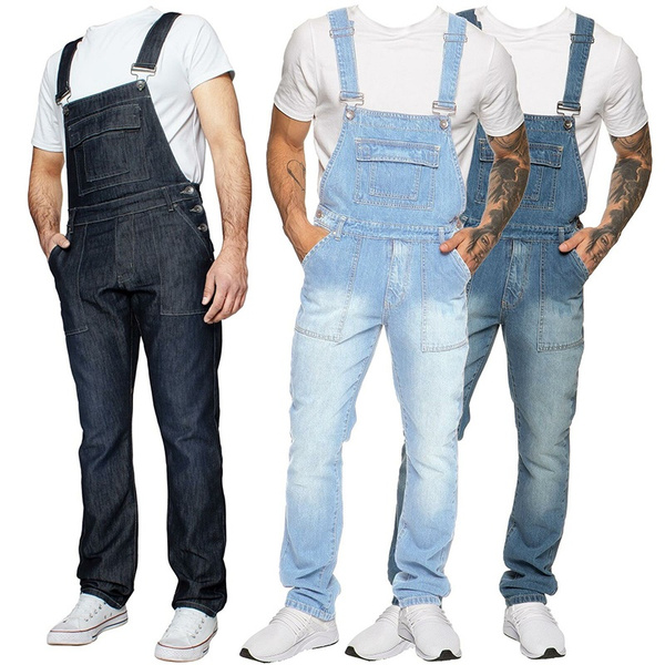 male denim dungarees