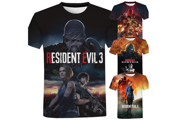 Resident Evil 3 Remake 3D Print T Shirt Men Women Summer Fashion