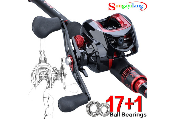 Sougayilang Fishing Reel Baitcasting Reel Left/right with 7.1:1