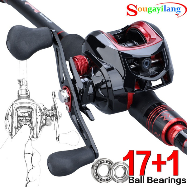 Sougayilang Fishing Reel Baitcasting Reel Left/right with 7.1:1