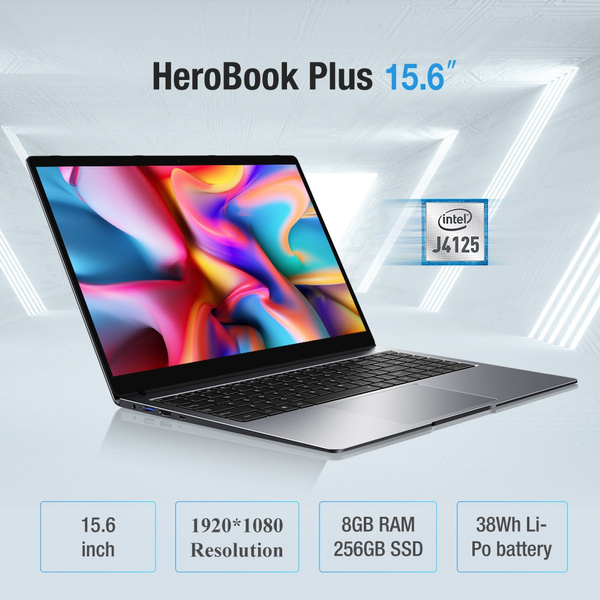 CHUWI HeroBook Plus 15.6 Laptop Windows 10 Intel J4125 PC 8GB RAM+256G SSD  Notebook