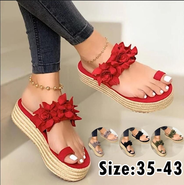 flower platform shoes