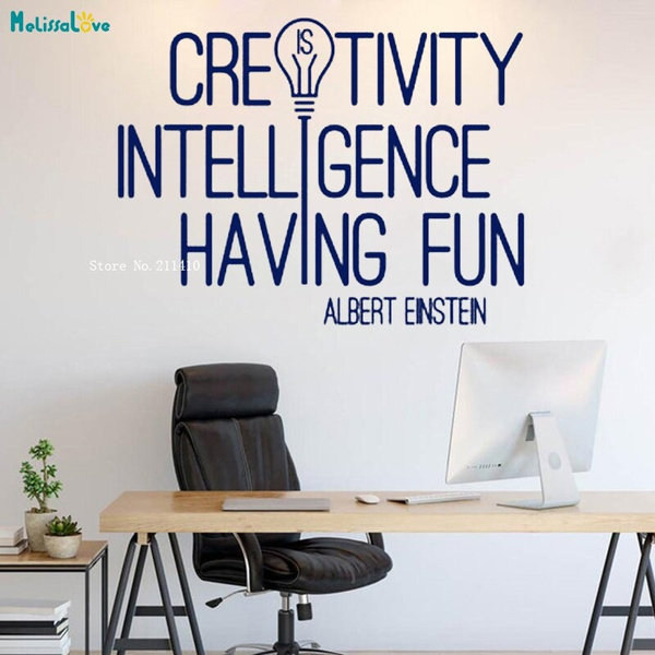 Creativity Is Intelligence Having Fun Wall Poster