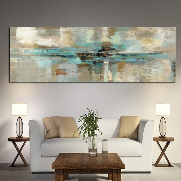 Light Blue Canvas Painting Wall art painting wall art canvas wall art ...