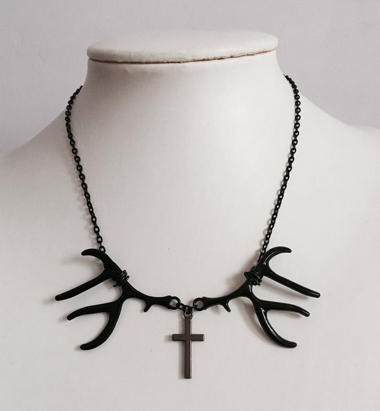 Silver Necklace Set, Y2K necklace, Goth Jewelry Set Charm Necklace, Go –  Juniper