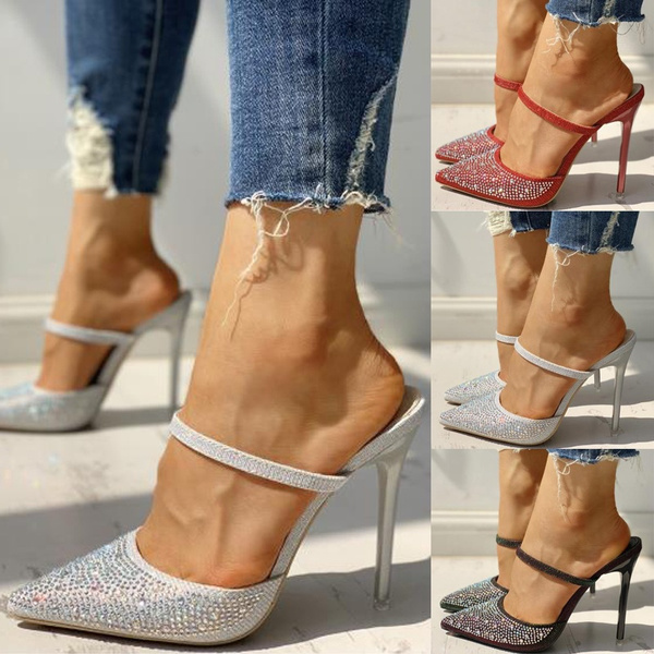mule stiletto heels