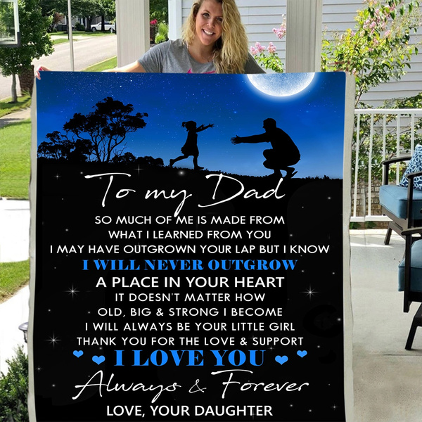 for Father Birthday to My Dad Custom Blanket My Dad My Hero Blanket for Dad from Daughter| Unique Meaningful 30x40 inch Daddy| T449 for Father Birthday to My Dad Custom Blanket My Dad My Hero Blanket for Dad from Daughter| Unique Meaningful 30x40 inch Daddy| T449