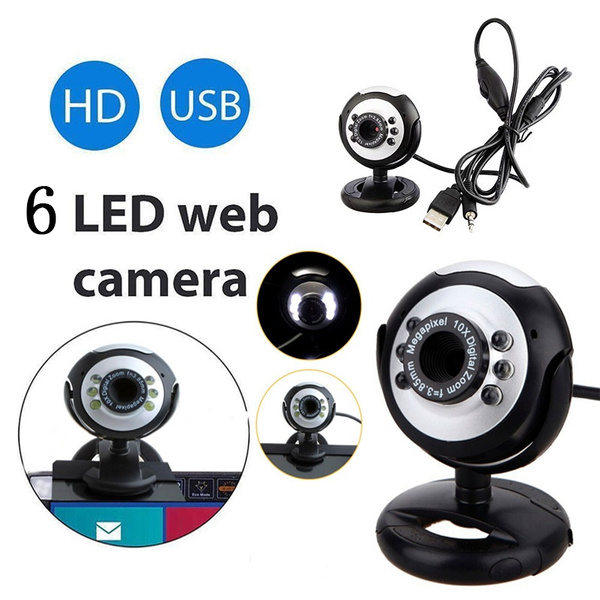 6 led usb digital web camera webcam + microphone driver
