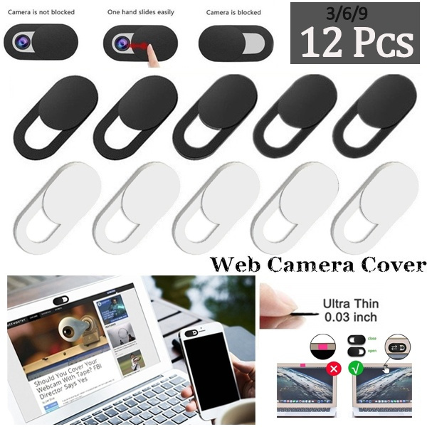 3/6/9/12Pcs WebCam Cover Shutter Slider Plastic For iPhone Web Laptop PC  iPad Tablet Camera Mobile Phone Privacy Sticker