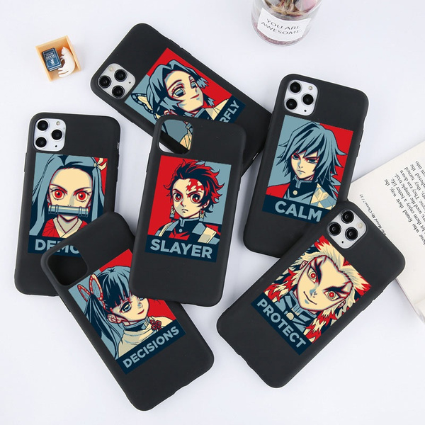 Cool Black Demon Slayer Phone Case Kimetsu No Yaiba IPhone Case