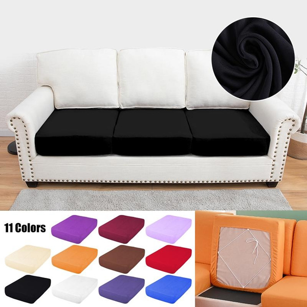 Sofa Seat Cushion Cover PU Leather Slip Covers Stretchy Couch Protector 