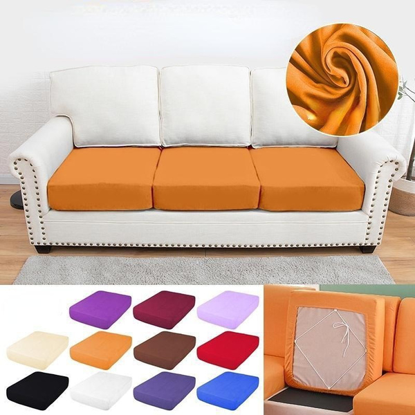 Sofa Seat Cushion Cover PU Leather Slip Covers Stretchy Couch Protector Decor 