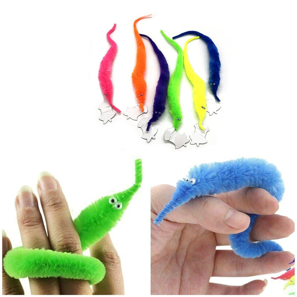 6x Magic Wriggler Wiggly Twisty Worm Snake Stocking Filler Party Loot Bag Toy VJ 