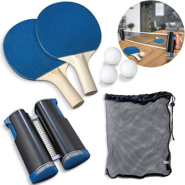 Go Anywhere for Indoor Or Outdoor Court Liyes All-in-one Ping Pong Set Beach Adjustable Table Tennis Net Portable Game Table Top Tennis Retractable Driveway,Easy Transport 