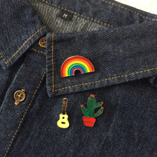 rainbow, brooches, Pins, cute