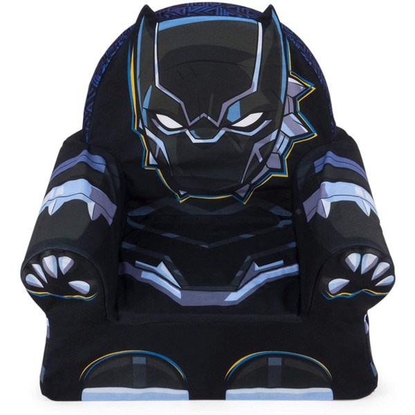 Marshmallow Furniture Children's Comfy Foam Cushion Chair Lounger Black Panther