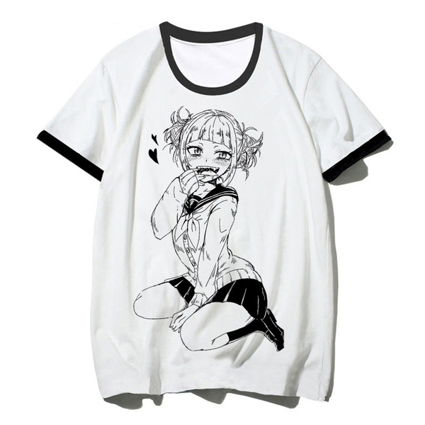 Stylish Comfortable White Printed T-Shirts for Women | Anime Graphic Half  Sleeve T-Shirts for