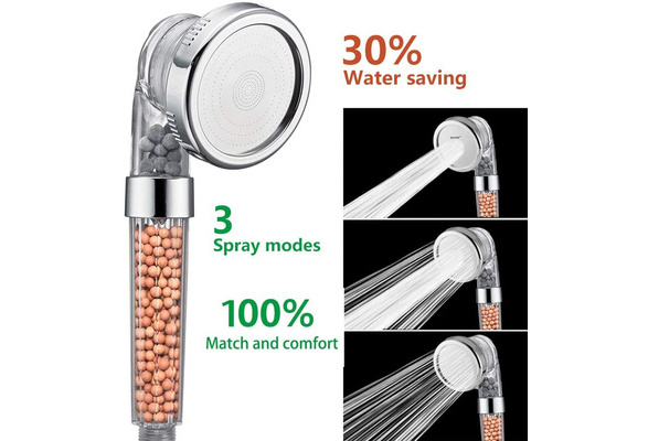 Bath Shower Head High Pressure Boosting Water Saving Balls Beads Set-Tool 