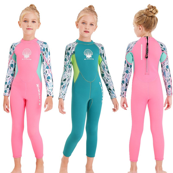 Dial Treble Graph Neoprene Children Diving Suit Swimwear Girls Long Sleeve Surfing Swimsuit  for Girl Bathing Suit Wetsuit Kids Jellyfish | Wish
