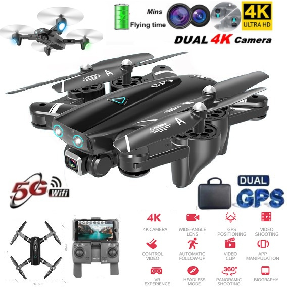 GPS Foldable Drone with 4K 1080P HD Dual Camera 5G Wifi 