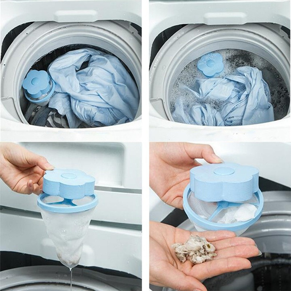 Flower Washing Machine Hair Removal Clean Net Bag Floating Filter Pouch