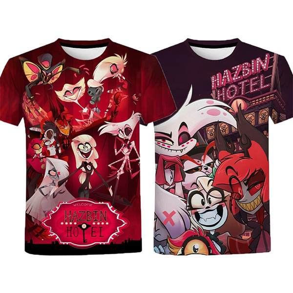 2020 New Anime Hazbin Hotel 3D Print T Shirt Men Women Summer Casual ...