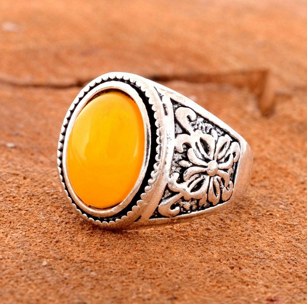 925 turquoise ring925 amber ring size 5