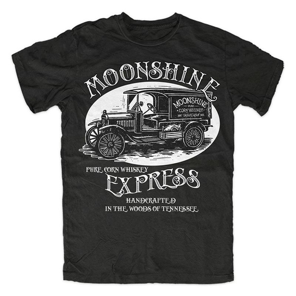 Moonshine Express T-Shirt Whiskey Rockabilly Redneck Vintage Rebel Fun KULT  | Wish