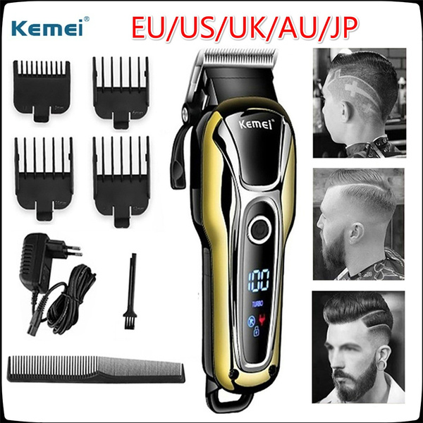 Trendy Surprise! Newest KEMEI KM-1990 Hair For Men Hair Beard Trimmer Rechargeable Barber Hair Grooming Kit With Guide Combs | Wish