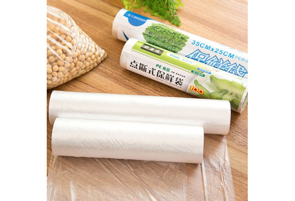 1 Roll Packaging Plastic Bags Disposable Wrap Kitchen Fresh Keeping Heat Sealer  Food Saver Bags Vacuum Food Fruit Storage Bag