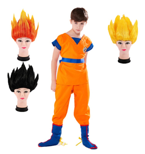 Child Kids Carnival Dragon Ball Z Costume Son Goku Wig Clothes Cosplay Halloween Children s Day Stage Show Party Fancy Dress