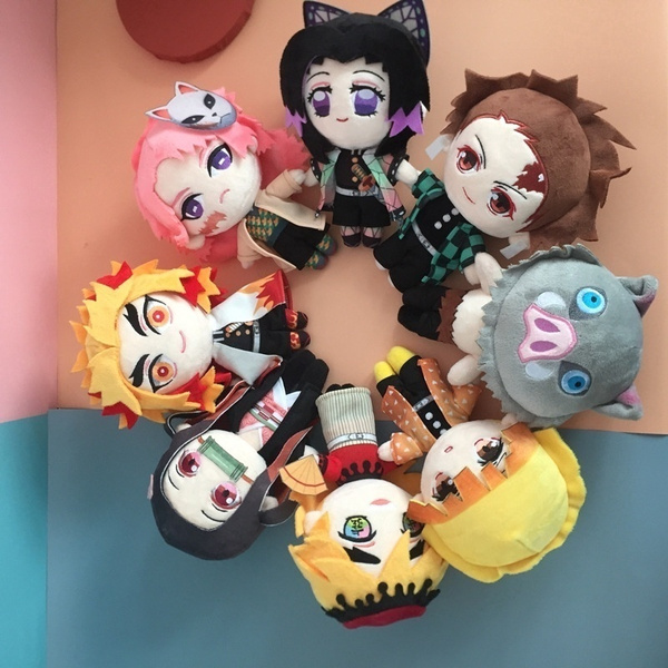 New New Demon Slayer Kimetsu No Yaiba Nezuko Tanjirou Douma Makomo Kochou Shinobu Cosplay Figure Cute Plush Dolls Stuffed Toy Gift cm Anime Collectors Anime Decoration Halloween Gift Wish