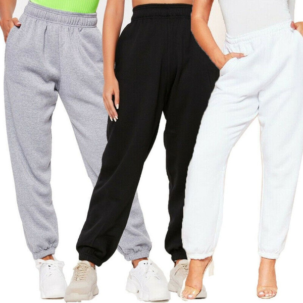 Womens Joggers Sweatpants Ladies Oversized Jogging Gym Pants Bottoms Lounge Wear
