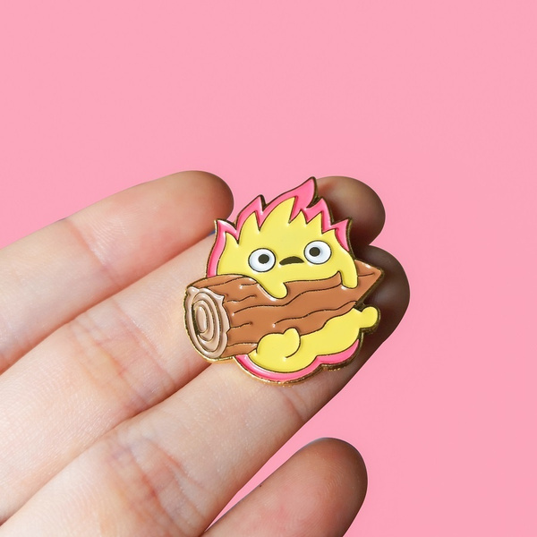 Howl's Moving Castle Calcifer with The Log Badge Pins