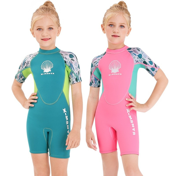 Swimwear Girls Short Surfing Swimsuit Wet Suit for Girl Bathing Suit Wetsuit  Jellyfish Neoprene Children Diving Suit