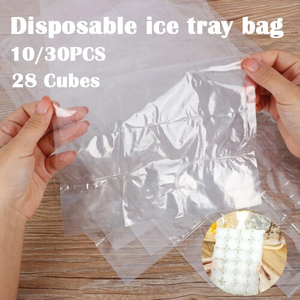 10/30Pcs 28 Cubes Disposable Freezer Bag Fridge Ice Cube Bags Party Ice  Maker