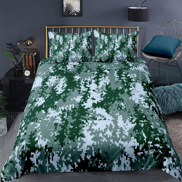 New Gray Camouflage Full Size Comforter Set Sheet Boy's Bedding Girl's Camo Kids 