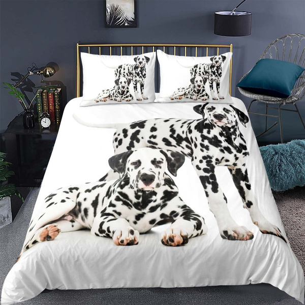 Dalmatian Dog Bedding Set Kids Girls, Pet Cover For Queen Bed