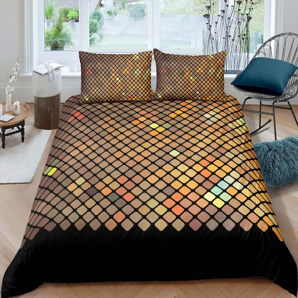 Earth Tones Comforter Cover Geometric, Earth Tone Bed Set
