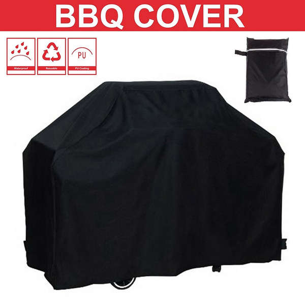 BBQ Cover Outdoor Dust Waterproof Heavy Duty Grill Cover Rain Protective Round 